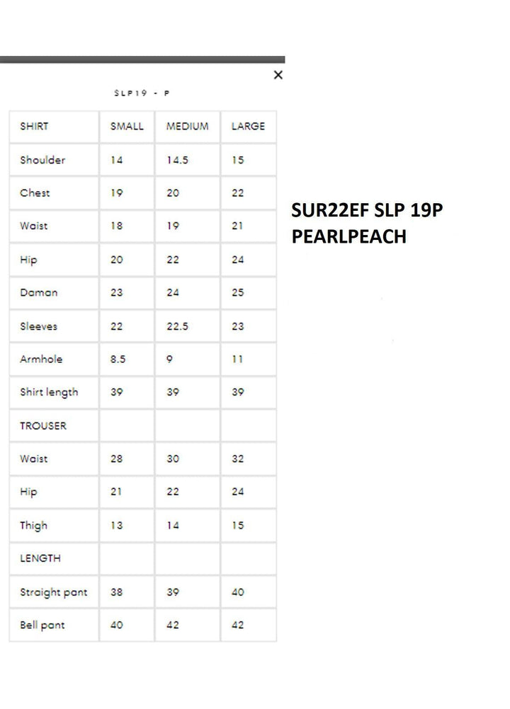 Surmai Luxury Pret  3 Organza Piece Dress SUR22EF SLP 19P PEARLPEACH