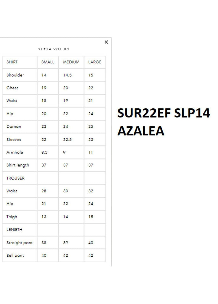 Surmai Luxury Pret  3 Organza Piece Dress SUR22EF SLP14 AZALEA