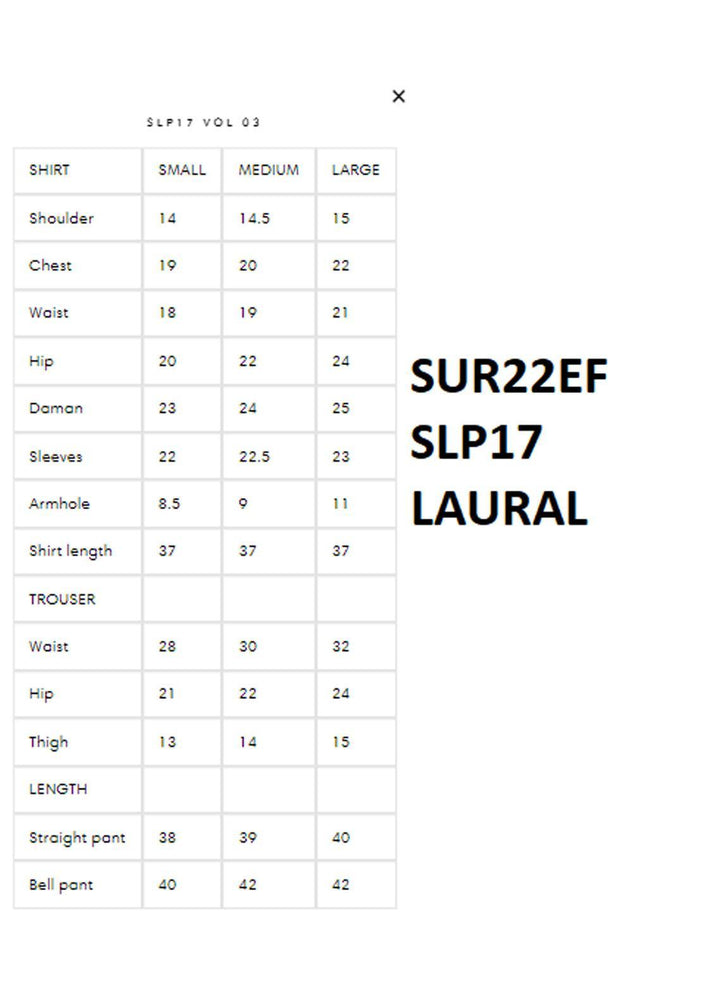 Surmai Luxury Pret  3 Organza Piece Dress SUR22EF SLP17 LAURAL