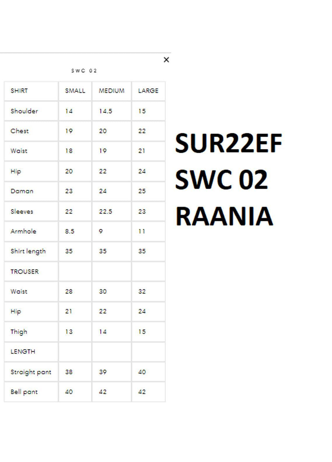 Surmai Luxury Pret  3 Organza Piece Dress SUR22EF SWC 02 RAANIA