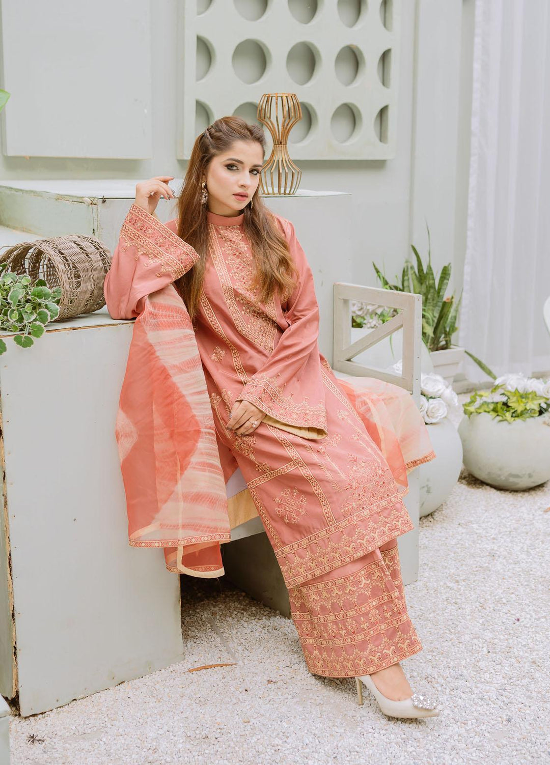 Surmai Luxury Pret  Grip 3 Piece Dress SUR22PR MOIRA SLP-01