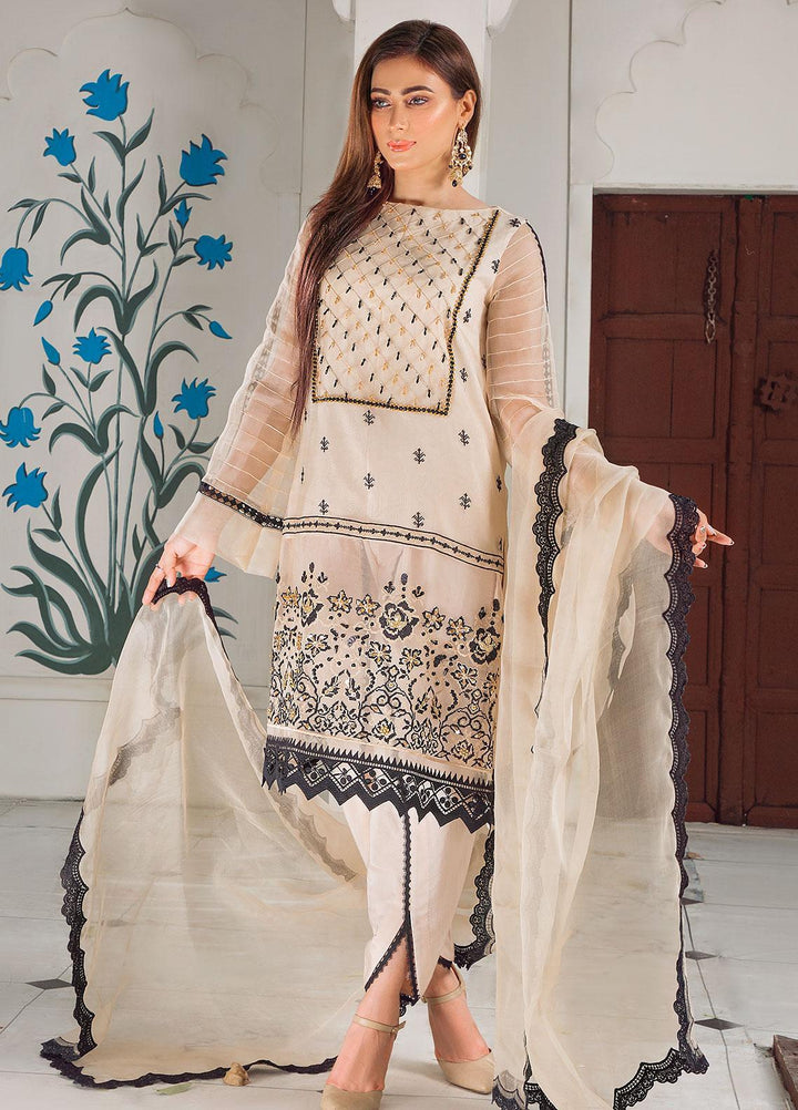 Surmai Luxury Pret Embroidered Organza 3 Piece Dress SLP-05