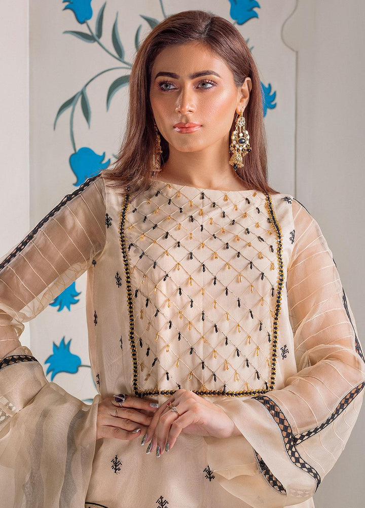 Surmai Luxury Pret Embroidered Organza 3 Piece Dress SLP-05