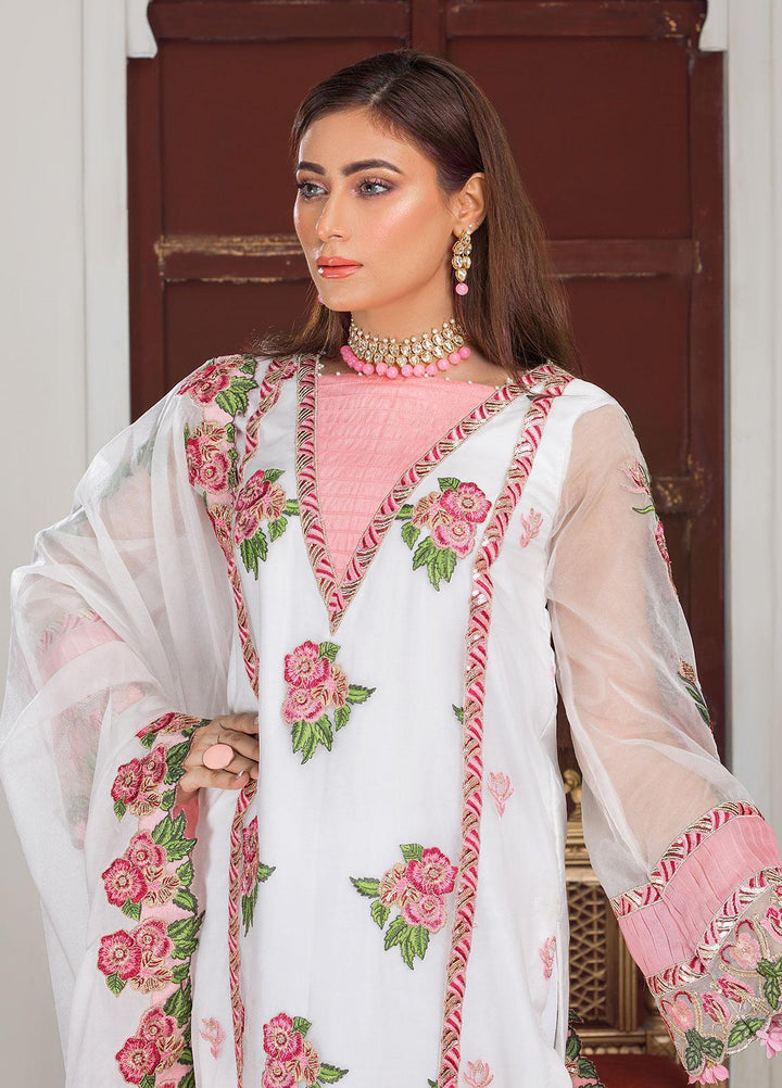 Surmai Luxury Pret Embroidered Organza 3 Piece Dress SLP-06