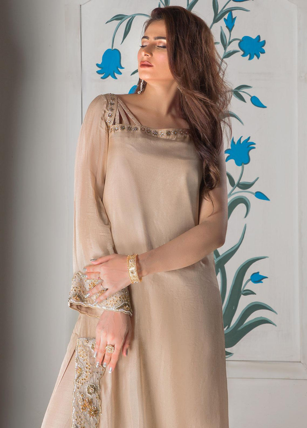 Surmai Luxury Pret Embroidered Grip 2 Piece Dress SLP-08