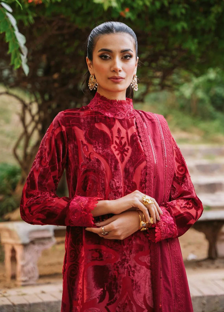 Sable Vogue Embroidered Velvet Suits Unstitched 3 Piece SV23WU SWC-04-23 - Winter Collection