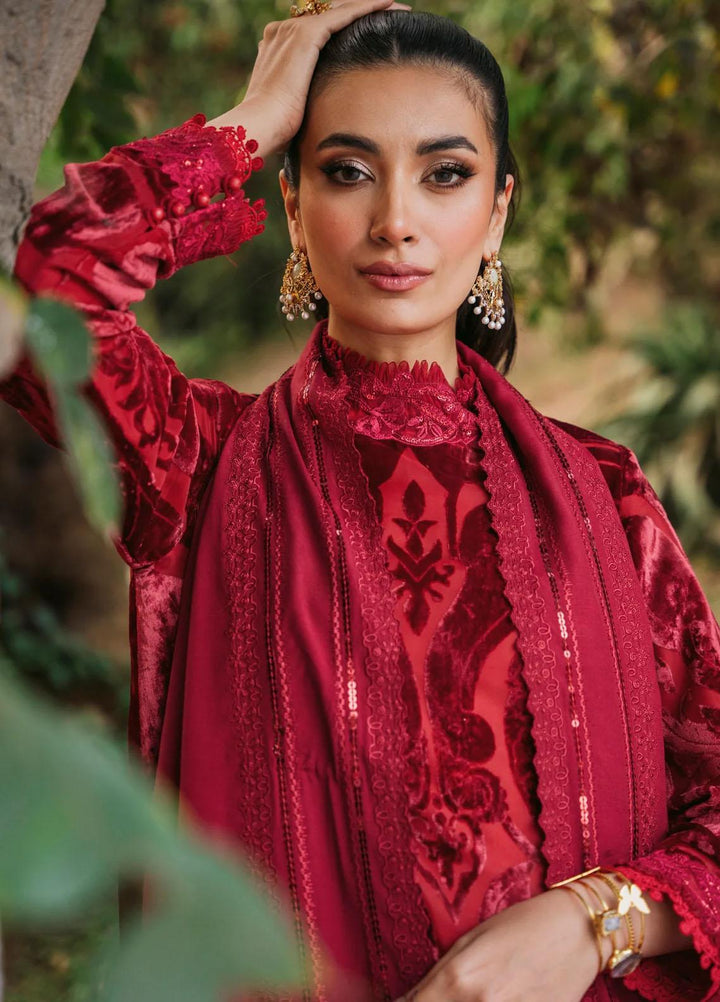 Sable Vogue Embroidered Velvet Suits Unstitched 3 Piece SV23WU SWC-04-23 - Winter Collection