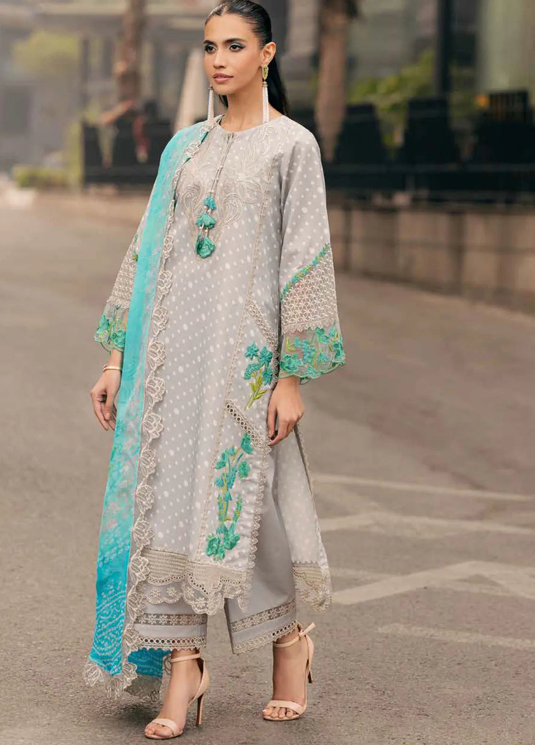 Swissmiss by Charizma Embroidered Swiss Viole Suit Unstitched 3 Piece CR25SV CSM5- 06 - Summer Collection