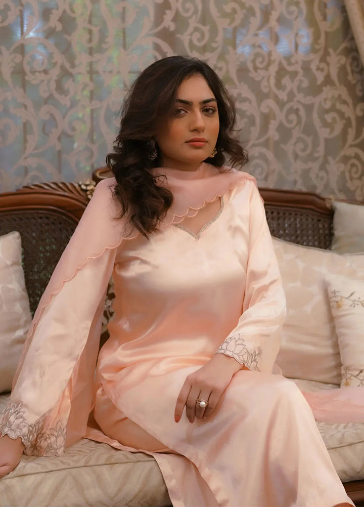 Syah Pret Casual Satin Silk 3 Piece Suit EST-001 KANWAL