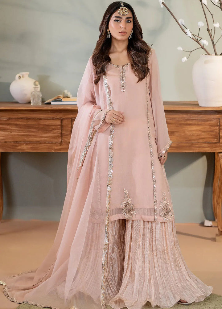 Syah Pret Embellished Organza 3 Piece Suit EST-009 GULMOHAR