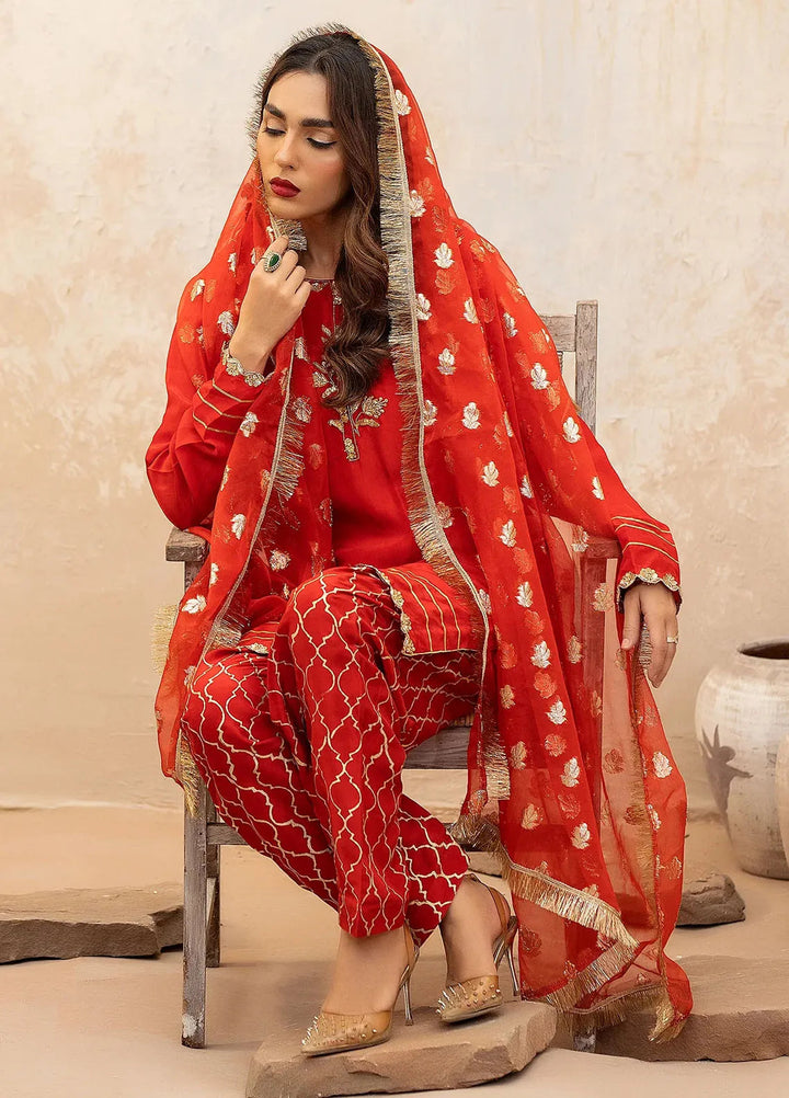 Syah Pret Embellished Ramen Silk 3 Piece Suit EST-008 DHANI