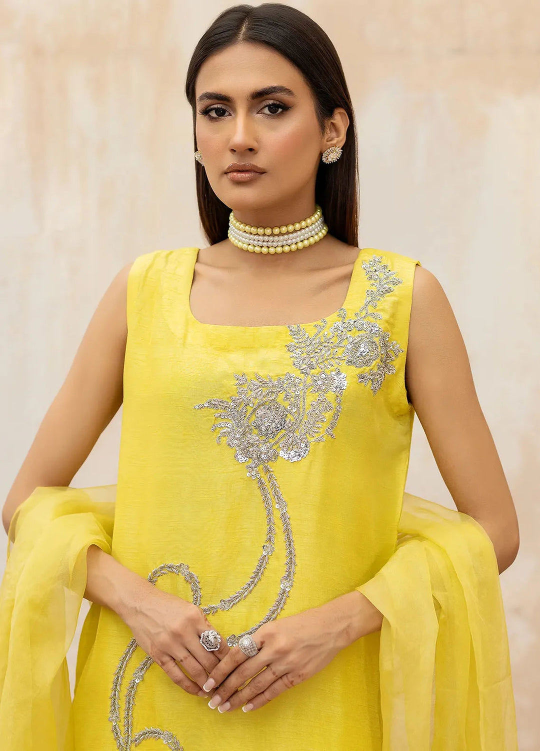 Syah Pret Embellished Raw Silk 3 Piece Suit EST-012 TILISMI