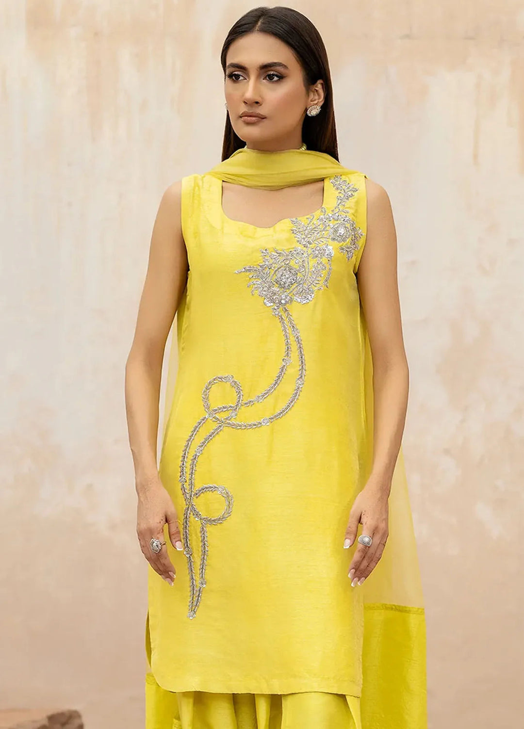 Syah Pret Embellished Raw Silk 3 Piece Suit EST-012 TILISMI