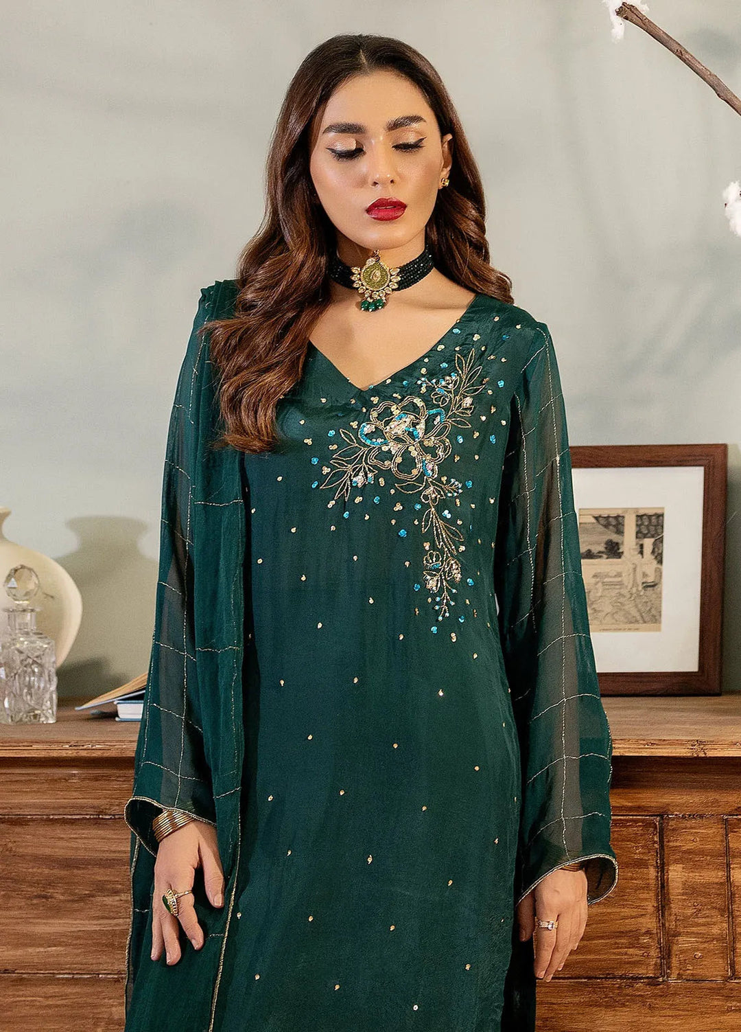 Syah Pret Embroidered Grip 3 Piece Suit EST-007 NIMROZ