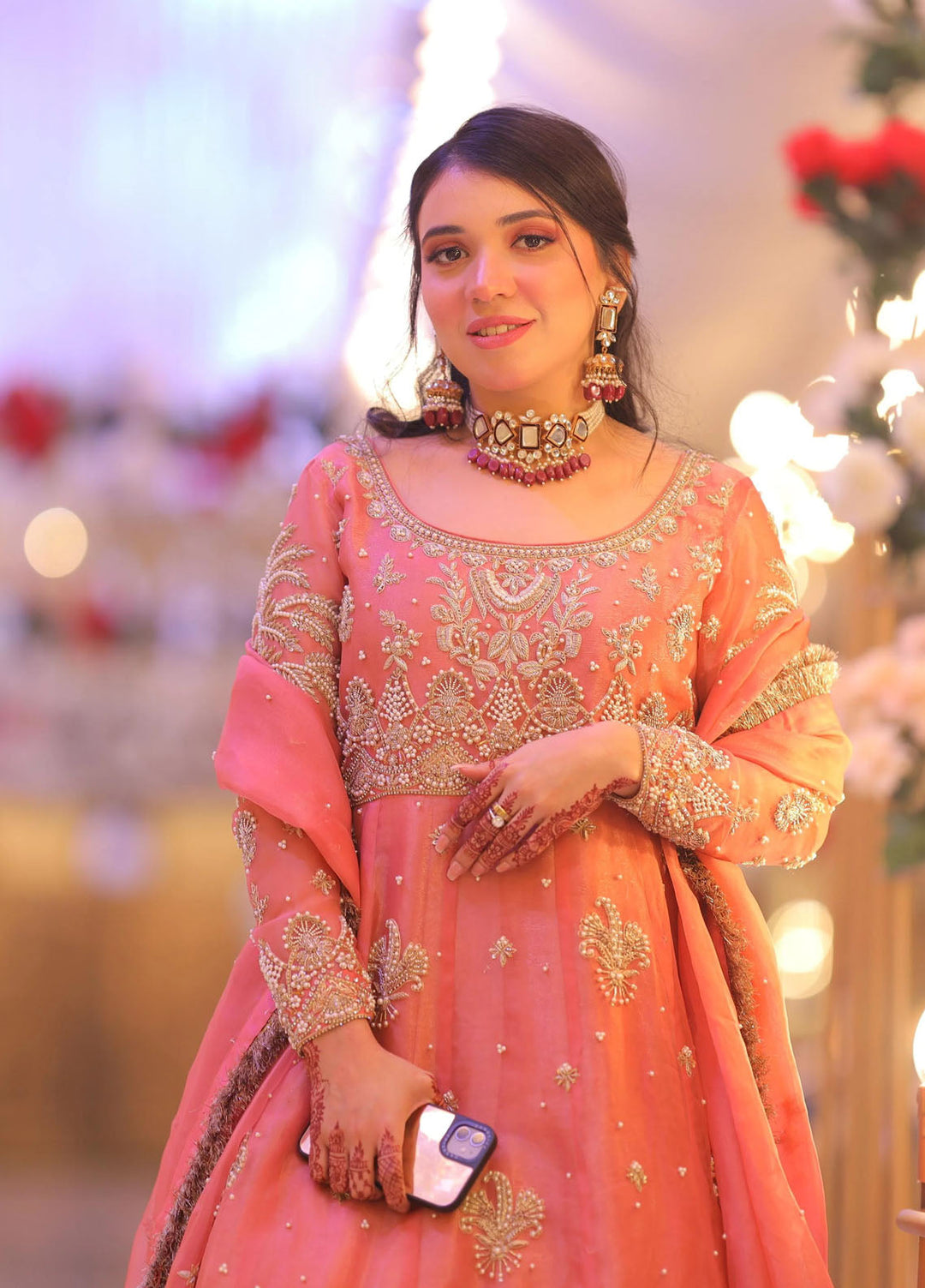 Syah Pret Embroidered Organza 3 Piece Suit Est-022 Blossom