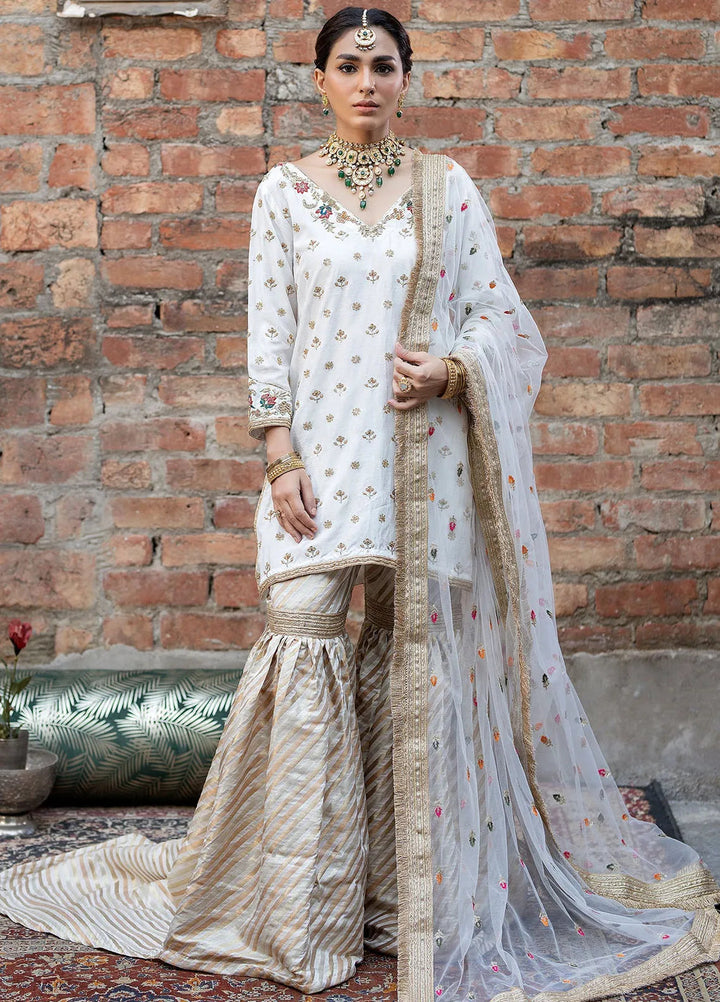 Syah Pret Embroidered Raw Silk 3 Piece Suit EST-011 MEHRAMA
