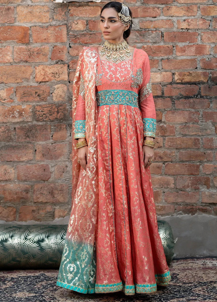 Syah Pret Embroidered Raw Silk 3 Piece Suit EST-015 MALAIKA