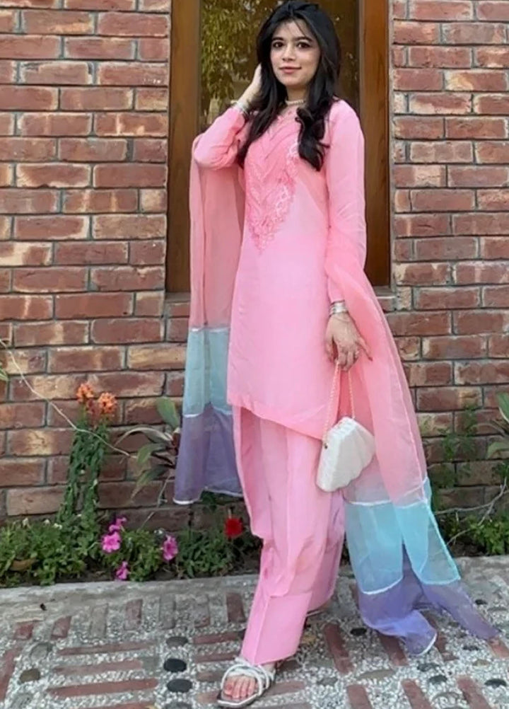 Syah Pret Embroidered Silk 3 Piece Suit Est-017 Sahar