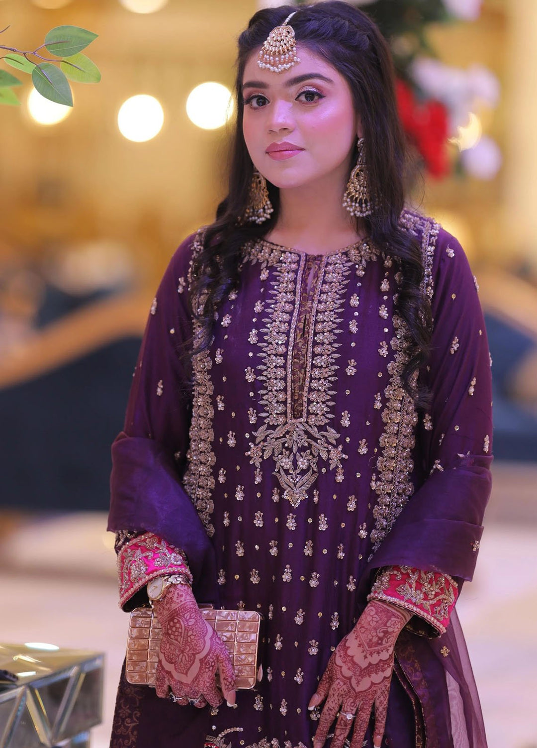 Syah Pret Embroidered Silk 3 Piece Suit Est-024 Mehrunisa