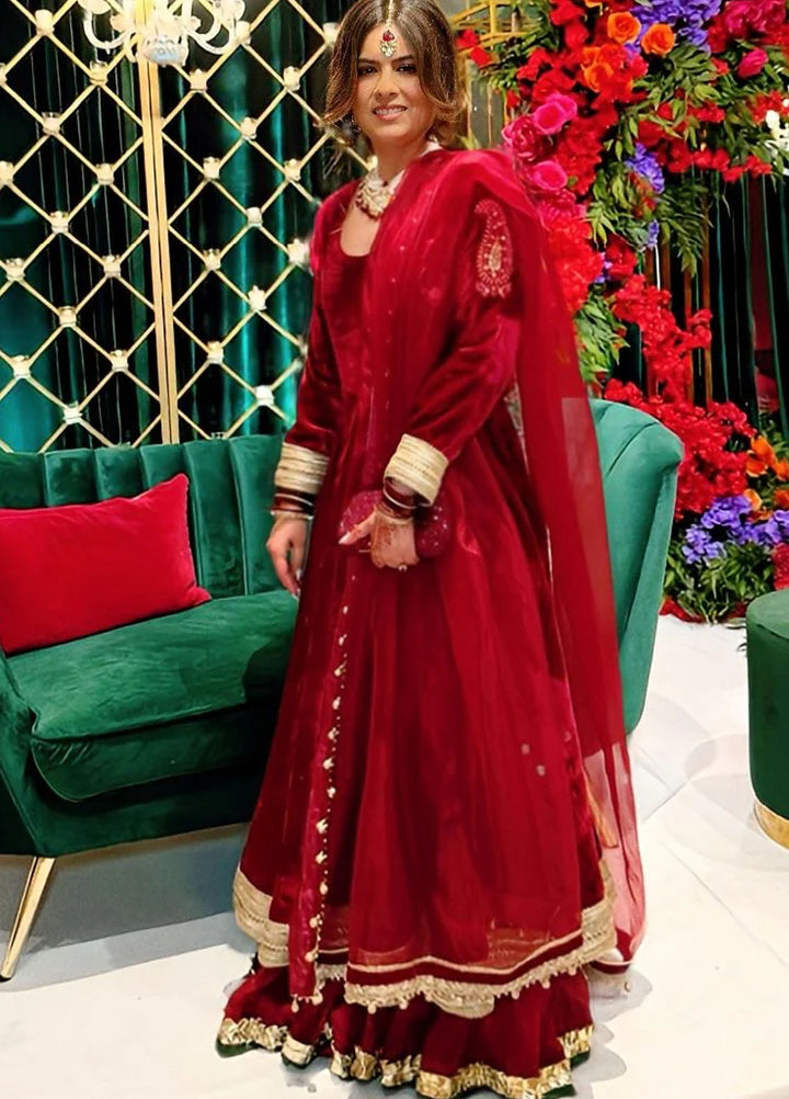 Syah Pret Embroidered Velvet 3 Piece Suit Est-016 Gulaal