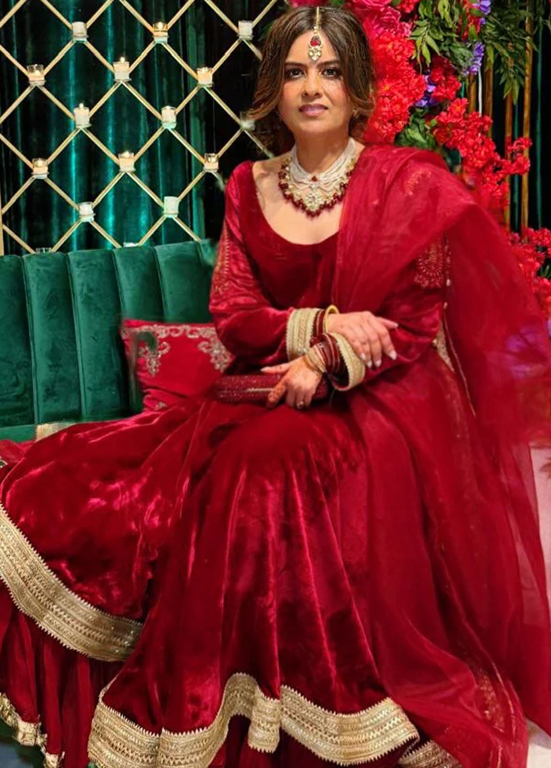 Syah Pret Embroidered Velvet 3 Piece Suit Est-016 Gulaal