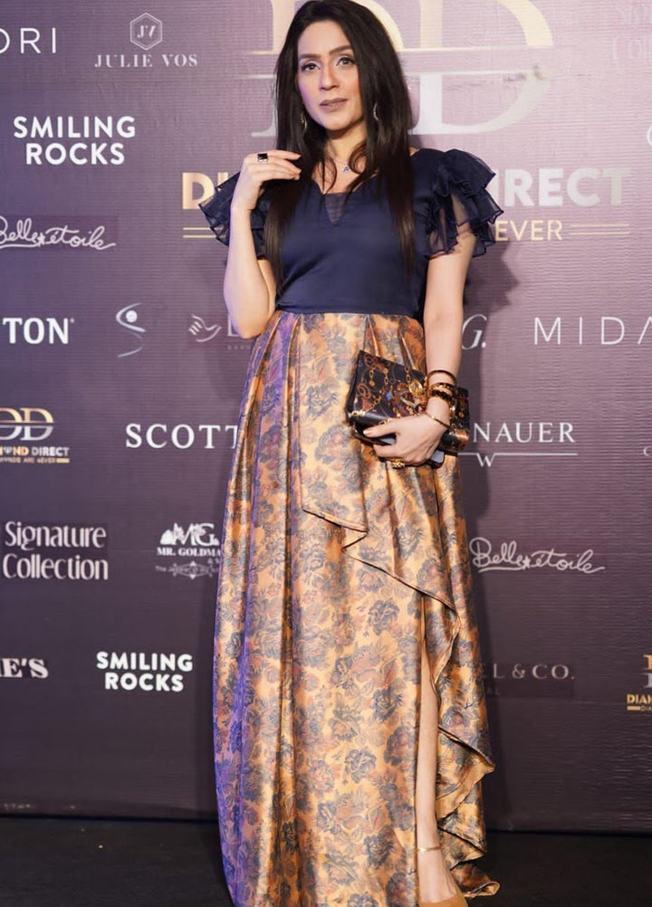 Syah Pret Western Suit Box Pleated Dress