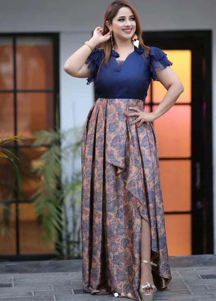 Syah Pret Western Suit Box Pleated Dress