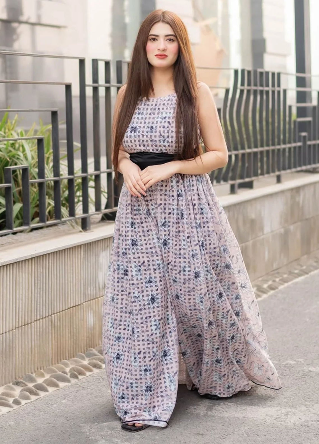 Syah Pret Western Suit Cotton Net Jumpsuit