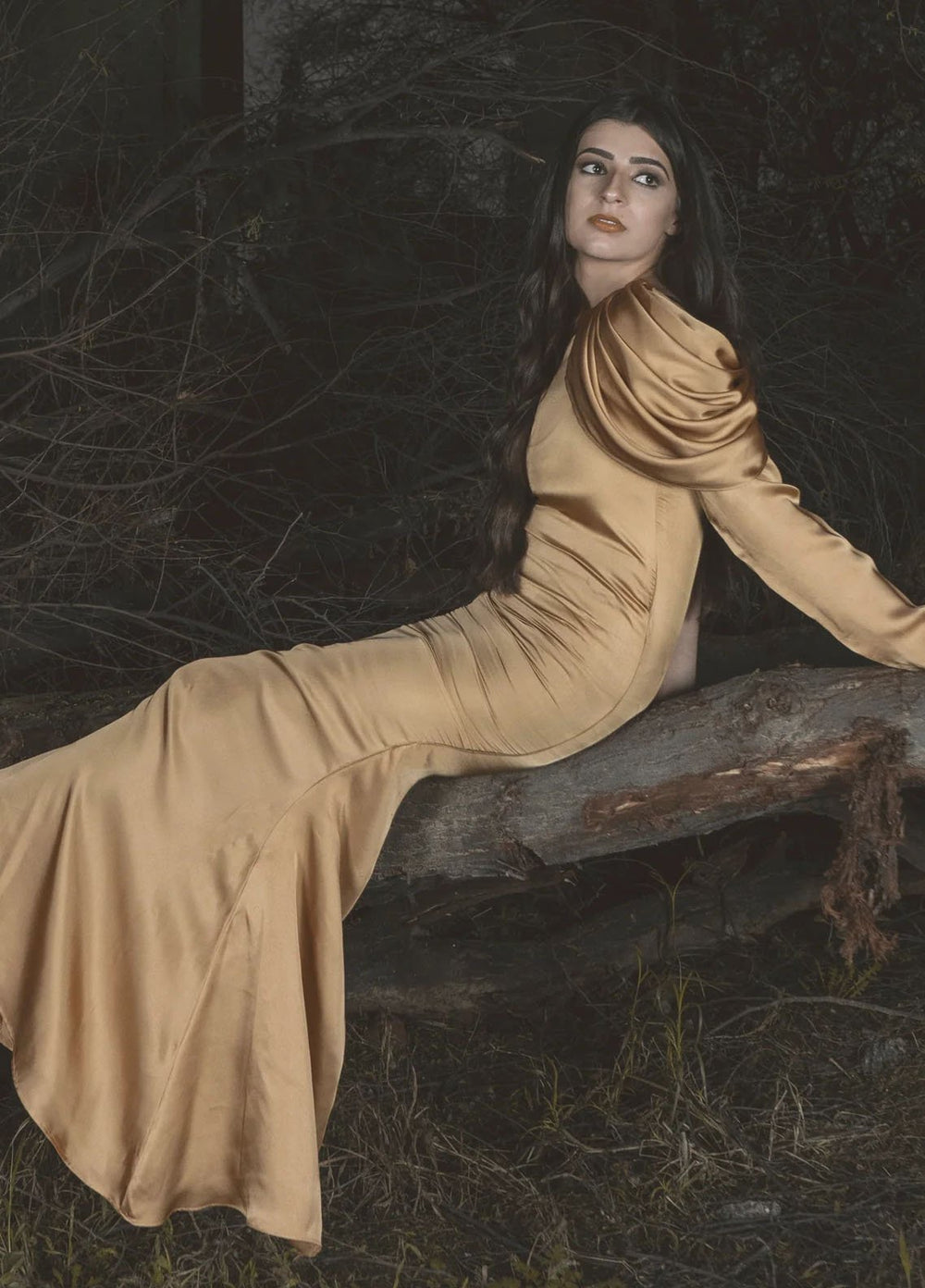 Syah Pret Western Suit Golden Fish Maxi