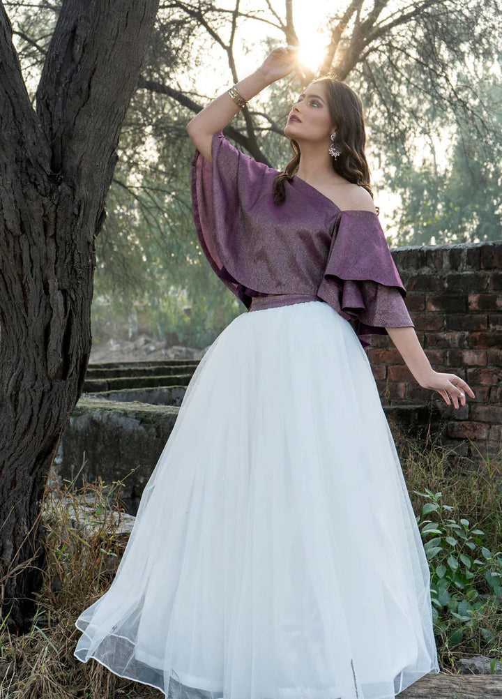 Syah Pret Western Suit Net Skirt with Top