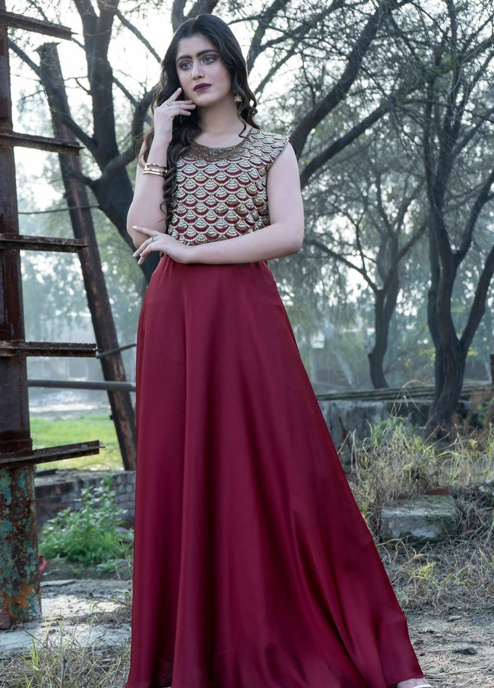 Syah Pret Western Suit Silk Umbrella Gown