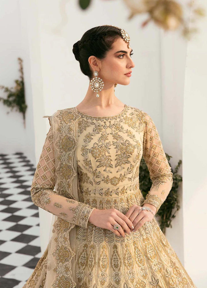 Sylvia By Akbar Aslam Embroidered Net Suits Unstitched 4 Piece AA23S 1451 Silveen - Wedding Collection