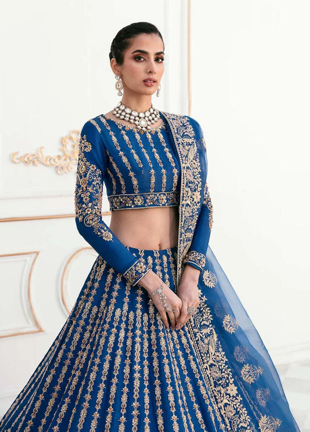 Sylvia By Akbar Aslam Embroidered Raw Silk Suits Unstitched 4 Piece AA23S 1452 Dyla - Wedding Collection
