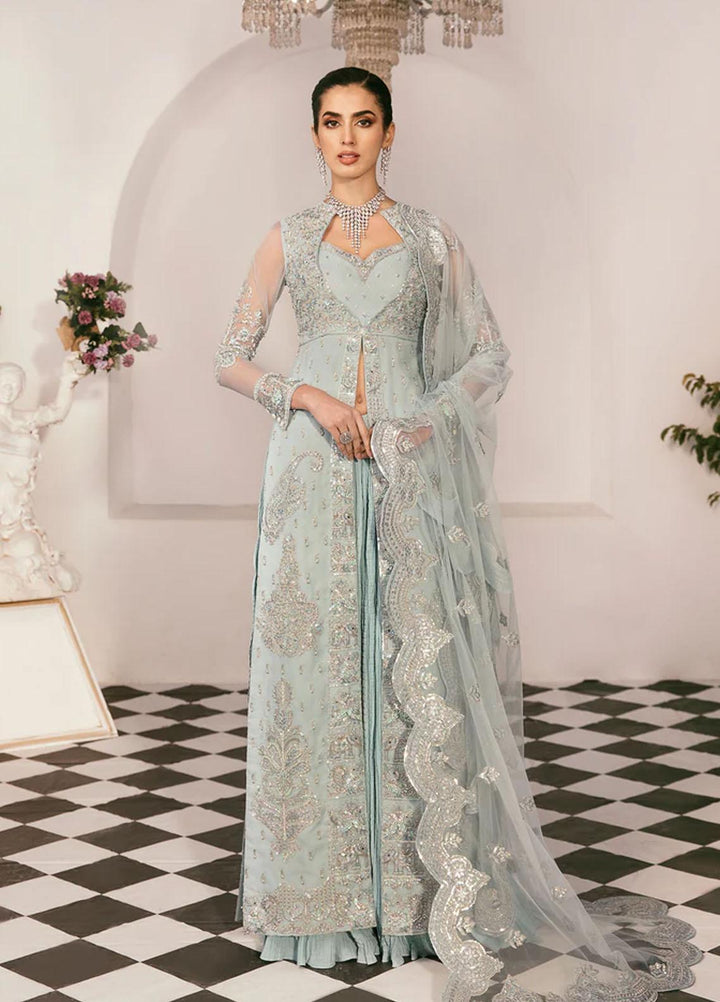 Sylvia By Akbar Aslam Embroidered Organza Suits Unstitched 4 Piece AA23S 1456 Ranyah - Wedding Collection