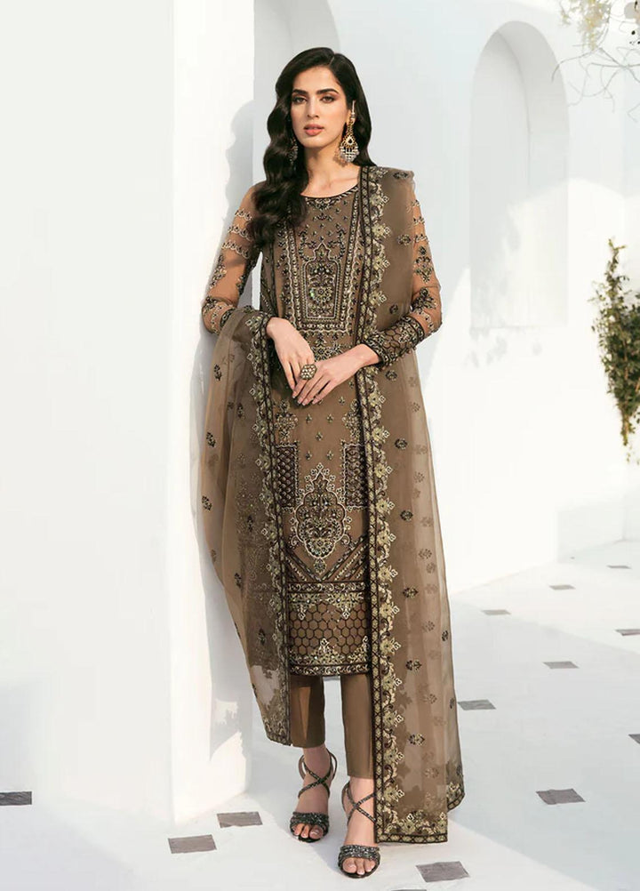 Sylvia By Akbar Aslam Embroidered Organza Suits Unstitched 4 Piece AA23S 1460 Nurre - Wedding Collection