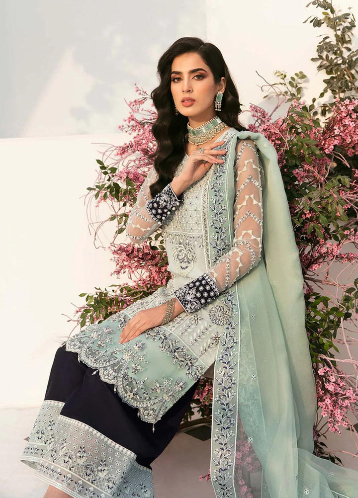Sylvia By Akbar Aslam Embroidered Organza Suits Unstitched 4 Piece AA23S 1462 Yasen - Wedding Collection