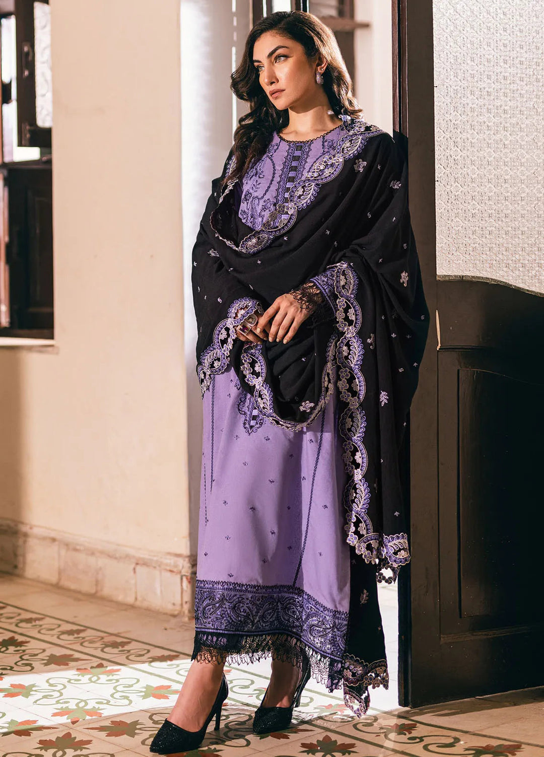 Symphony by Mushq Embroidered Karandi Suits Unstitched 3 Piece MQ24SP MW-KRN-01 Glam Attitude - Winter Collection