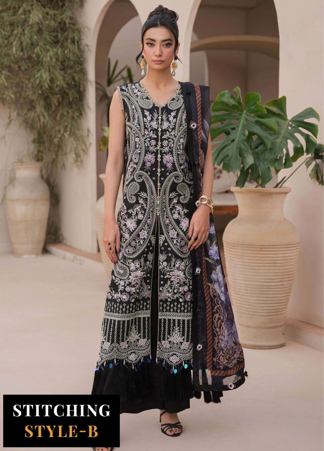 Symphony by Neeshay Embroidered Lawn Suits Unstitched 3 Piece NSH24S Celestial - Summer Collection