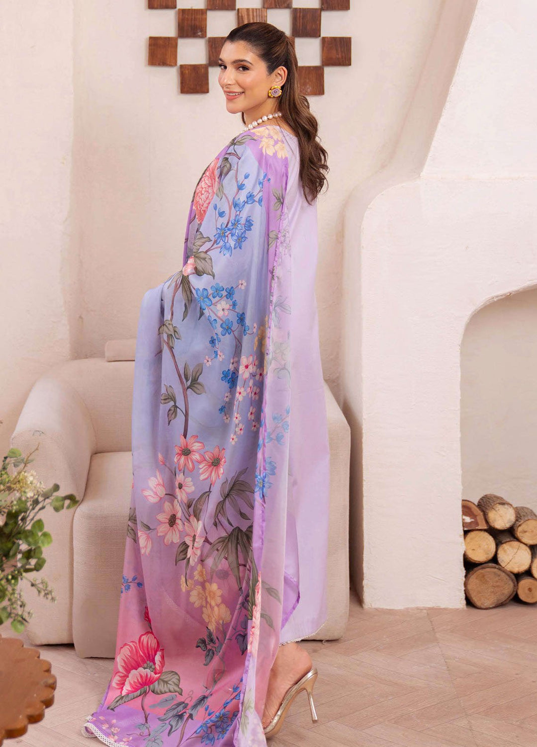Symphony by Neeshay Embroidered Lawn Suits Unstitched 3 Piece NSH25SLL Muse - Summer Collection