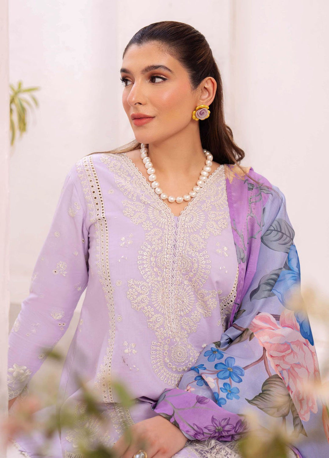 Symphony by Neeshay Embroidered Lawn Suits Unstitched 3 Piece NSH25SLL Muse - Summer Collection
