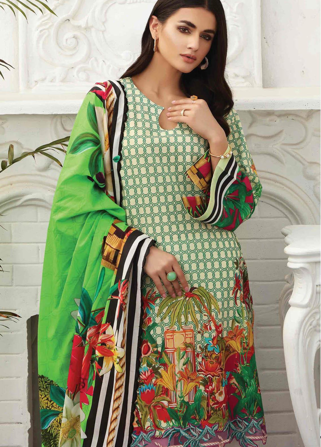 Taabir By Afsaneh Embroidered Lawn Suits Unstitched 2 Piece AFH21T Daariya B - Summer Collection