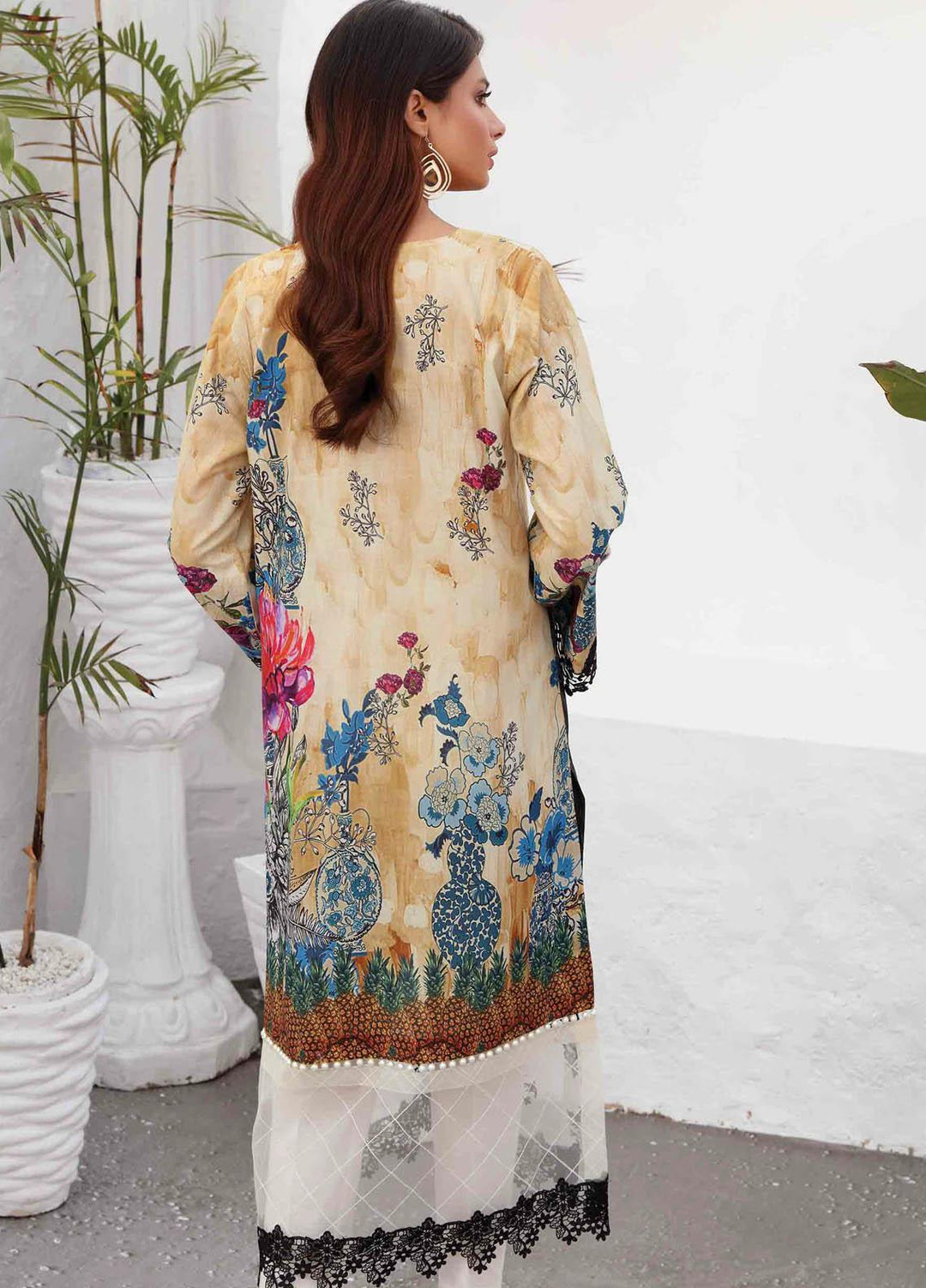 Taabir By Afsaneh Embroidered Lawn  Unstitched Kurties AFH21T Gul B - Summer Collection