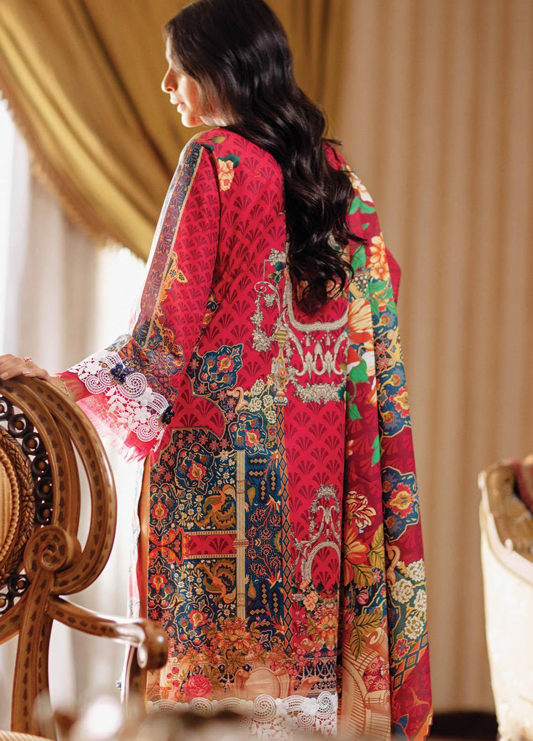 Taabir By Afsaneh Printed Lawn Suits Unstitched 2 Piece AFH21T Gulab B - Summer Collection