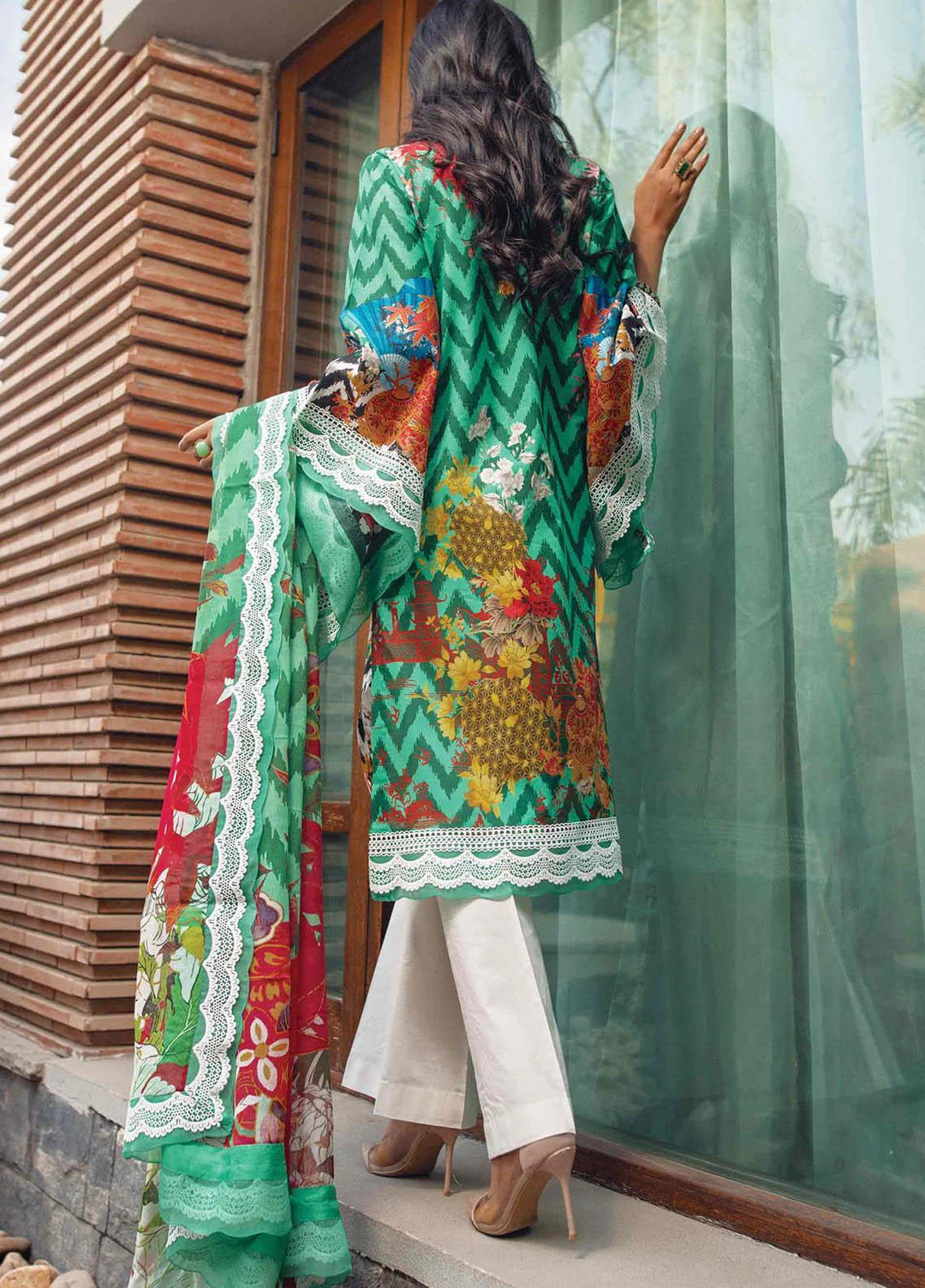 Taabir By Afsaneh Embroidered Lawn Suits Unstitched 3 Piece AFH21T Mavi A - Summer Collection
