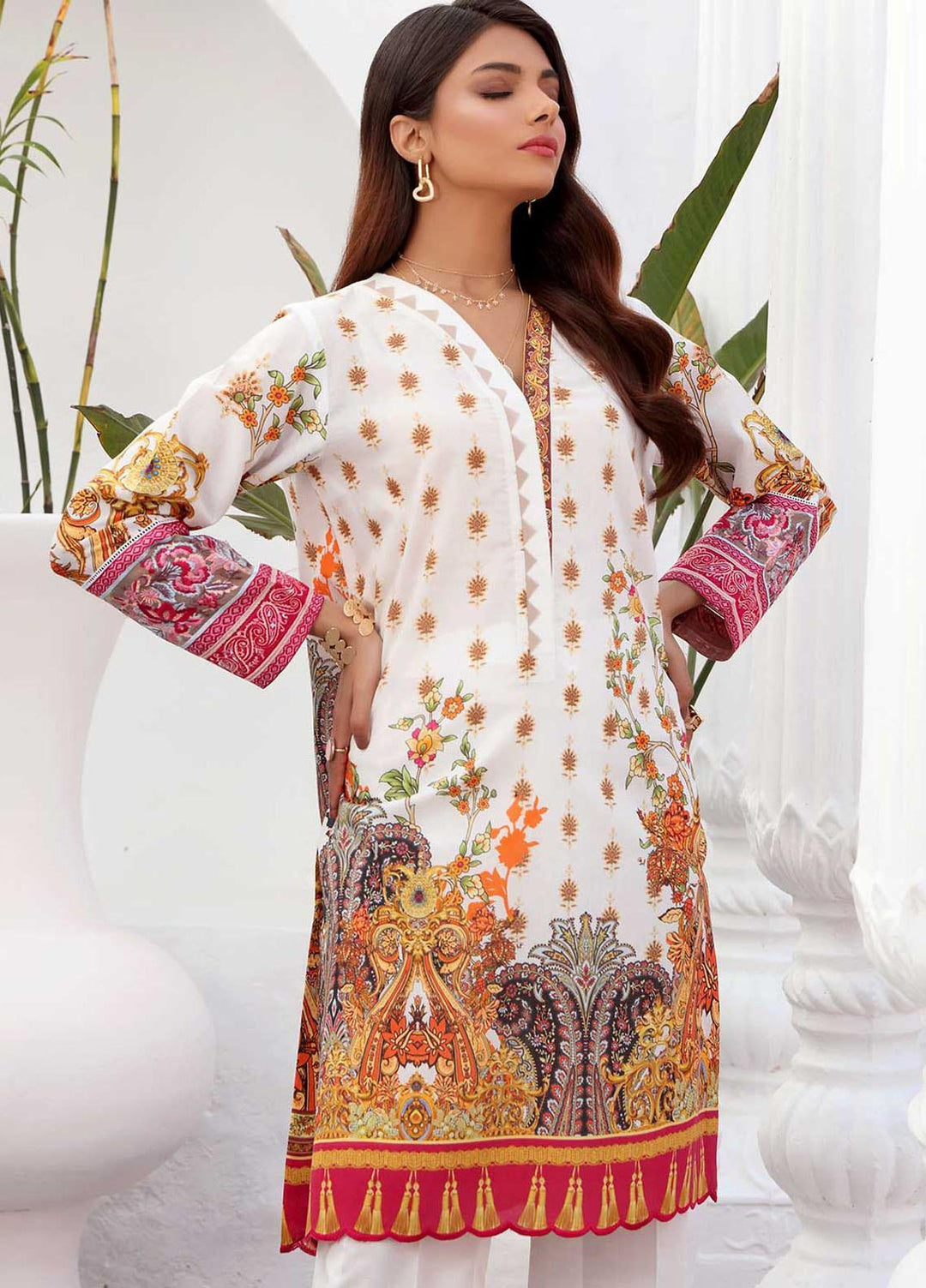 Taabir By Afsaneh Embroidered Lawn Suits Unstitched 2 Piece AFH21T-2 09 Mahab-A - Summer Collection