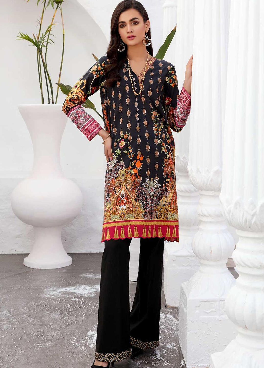 Taabir By Afsaneh Embroidered Lawn Suits Unstitched 2 Piece AFH21T-2 10 Mahab-B - Summer Collection