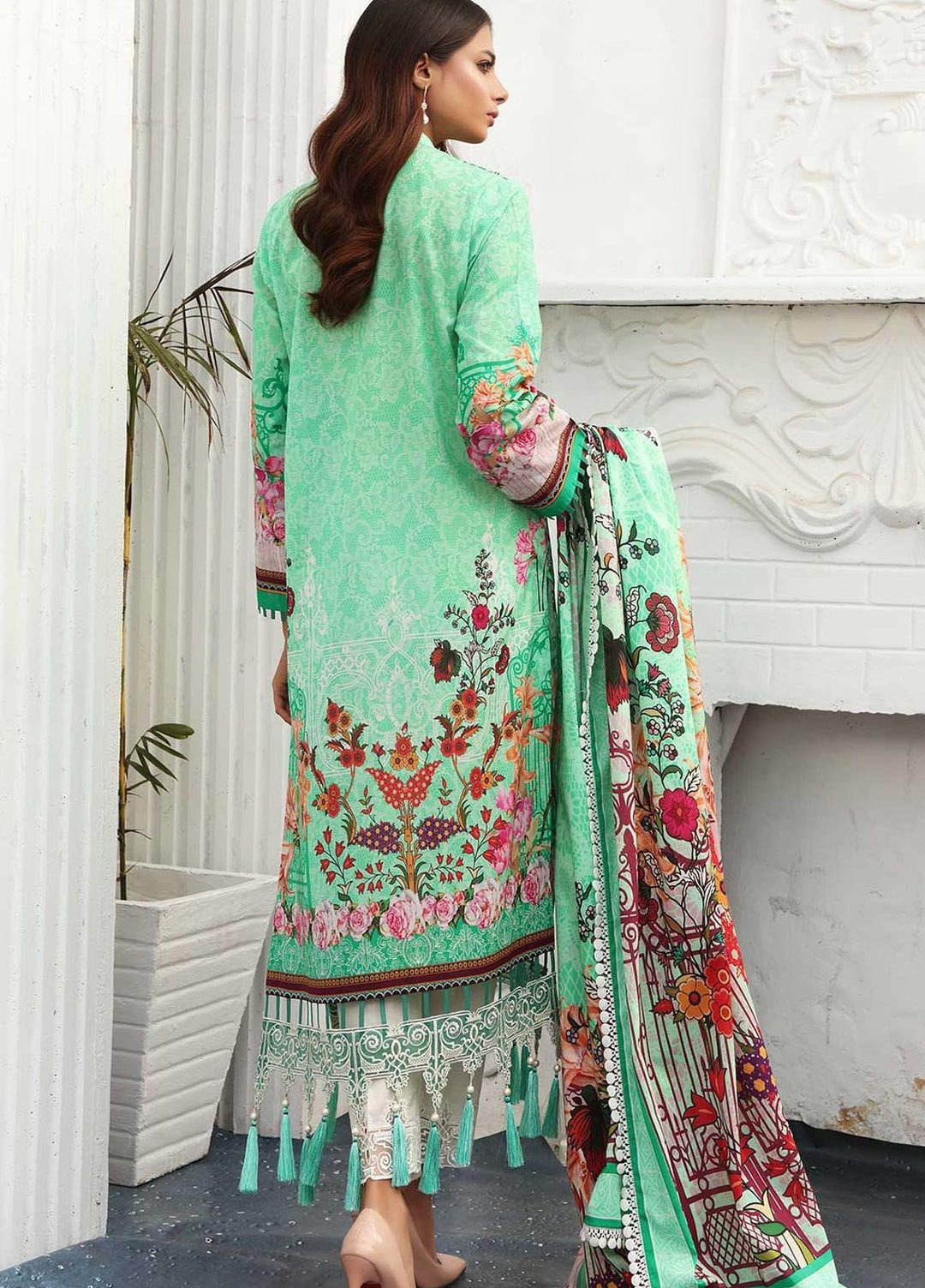 Taabir By Afsaneh Embroidered Lawn Suits Unstitched 3 Piece AFH21T-2 14 Mahroo - Summer Collection