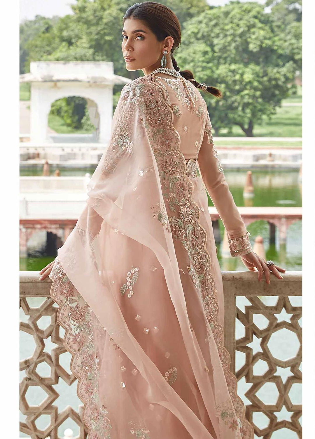 Taaruf By Seran Embroidered Raw Silk  Unstitched Saree SRN23TF D-02 Roohi - Luxury Formal Collection