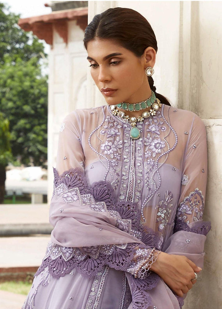 Taaruf By Seran Embroidered Chiffon Suits Unstitched 4 Piece SRN23TF D-04 Rumeysa - Luxury Formal Collection