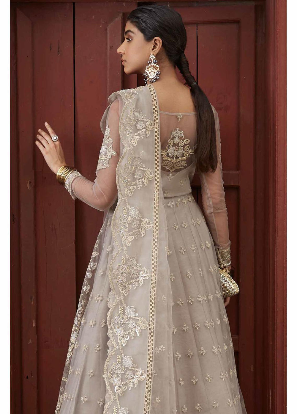 Taaruf By Seran Embroidered Net Suits Unstitched 4 Piece SRN23TF D-05 Hana - Luxury Formal Collection